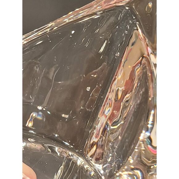 Nybro Crystal Pyramid Candle Holders by Tord Kjellstrom Sweden MCM Set of 2 - Picture 9 of 11